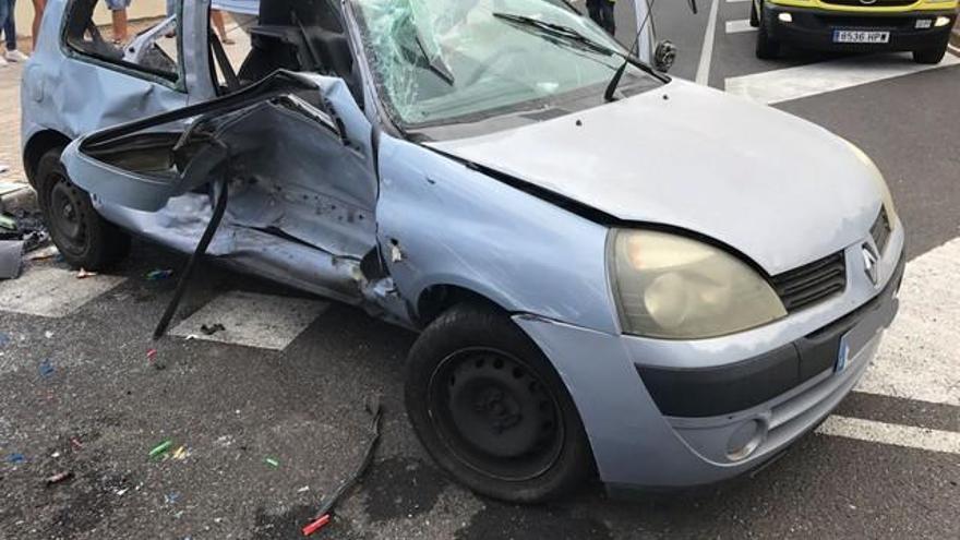 Vehículo accidentado en Lanzarote