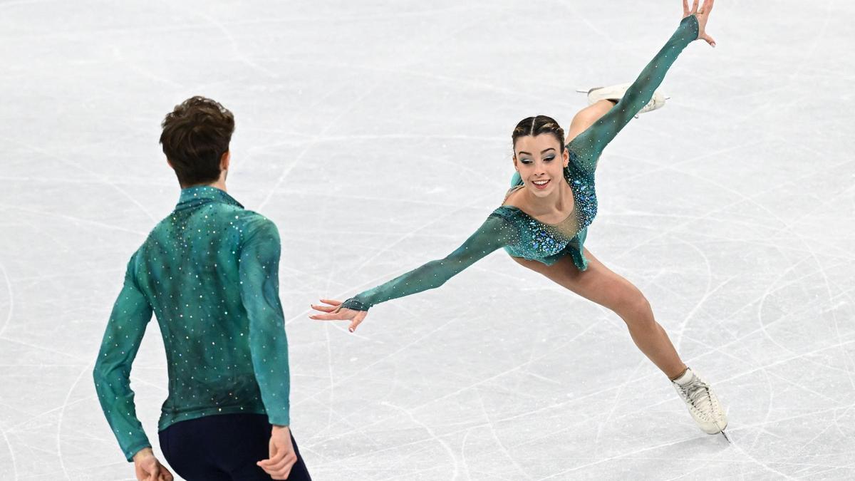 Laura Barquero y Marco Zandron, en los JJOO de Invierno de Pekín en 2022.