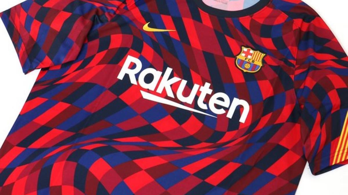 Esta será la camiseta 'prematch' del Barça en 2021