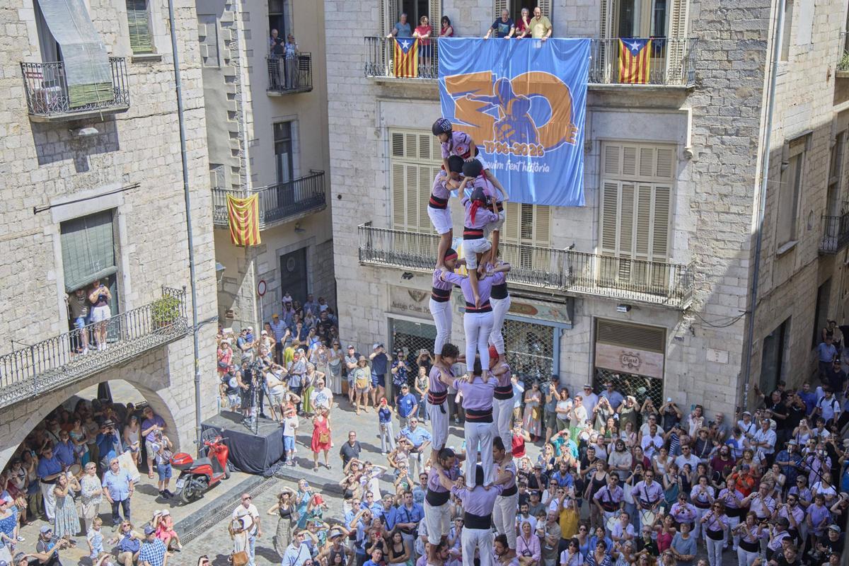 Les imatges de la jornada castellera per celebrar els 30 anys dels Marrecs de Salt