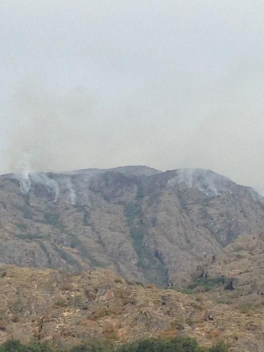 Incendio en el cañón del Tera