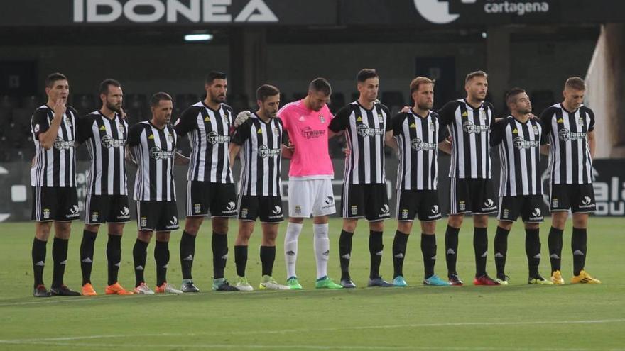 Una de las alineaciones del Cartagena, en este caso ante el UCAM, de esta temporada.