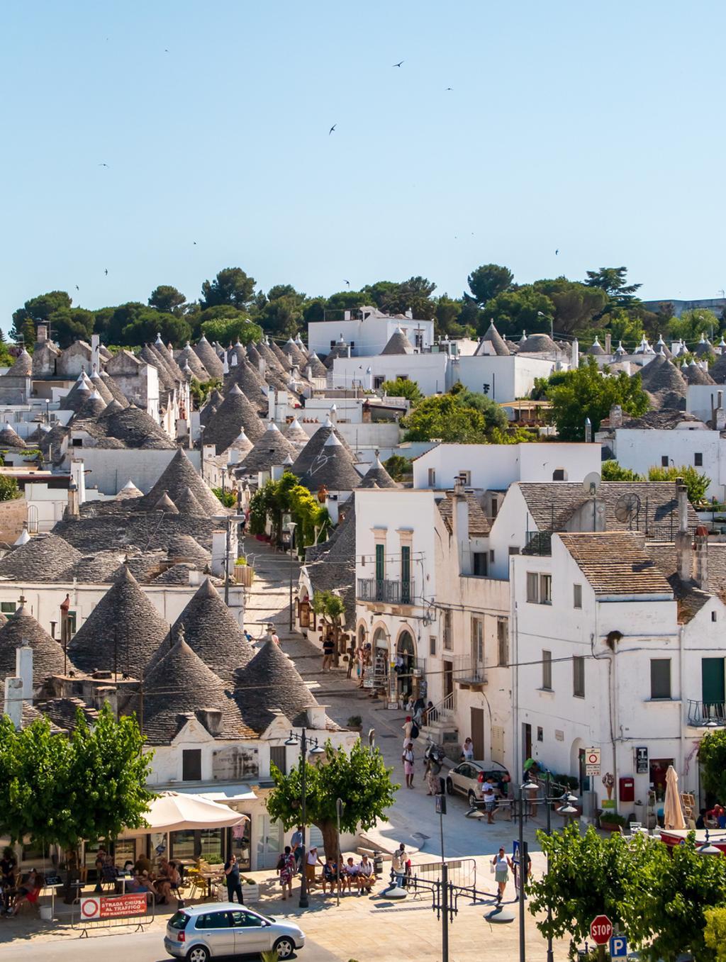 Vistas del casco histórico de Alberobello