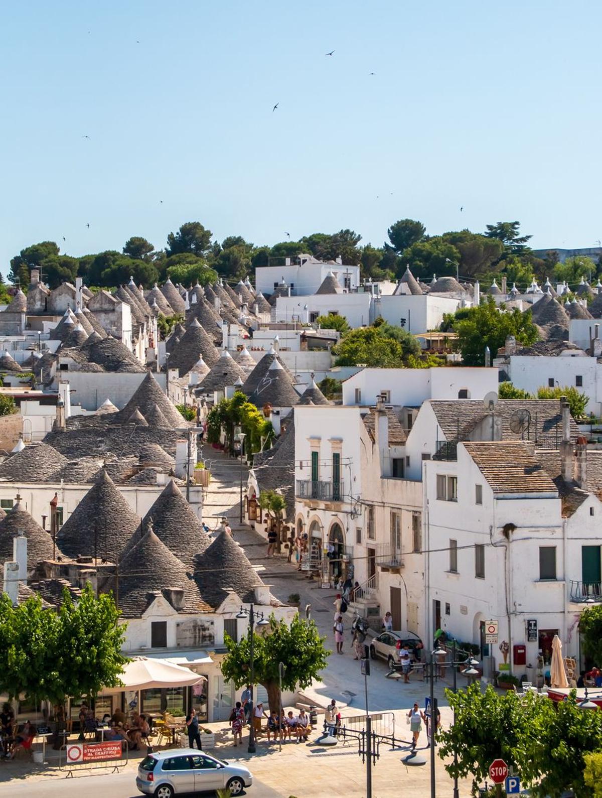 Vistas del casco histórico de Alberobello