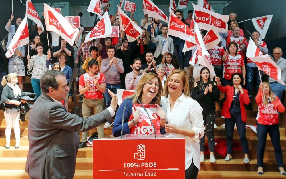 Susana Díaz: "A ganar, por Galicia, por Andalucía y por España"