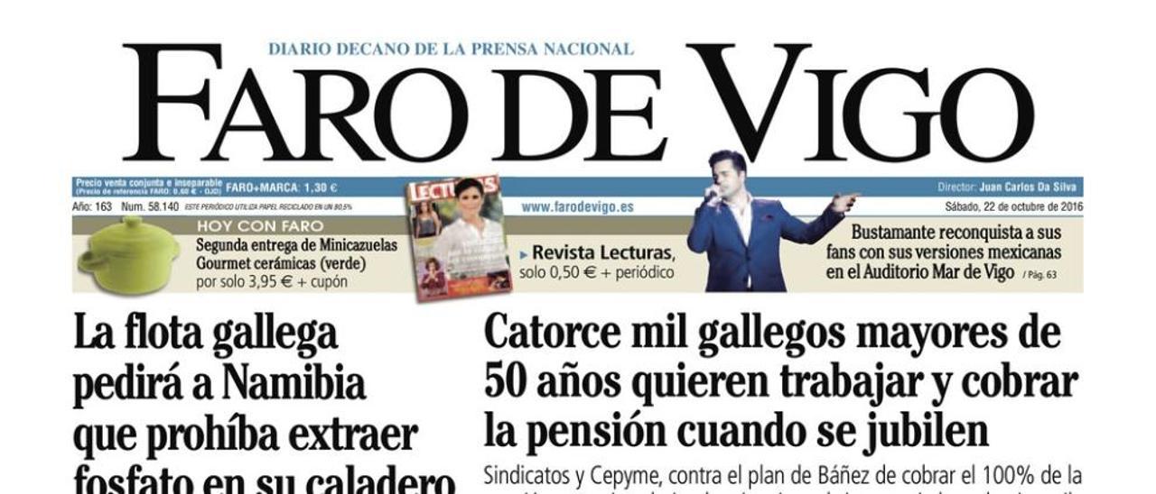 FARO, el único medio de España que alertó de la mina |  La concesión de la licencia ambiental para Namibia Marine Phosphate sorprendió incluso al ministro de Pesca del país, que se enteró por la prensa local. FARO fue el único medio de España que alertó de los planes mineros del Ejecutivo y recabó la opinión de la flota gallega.