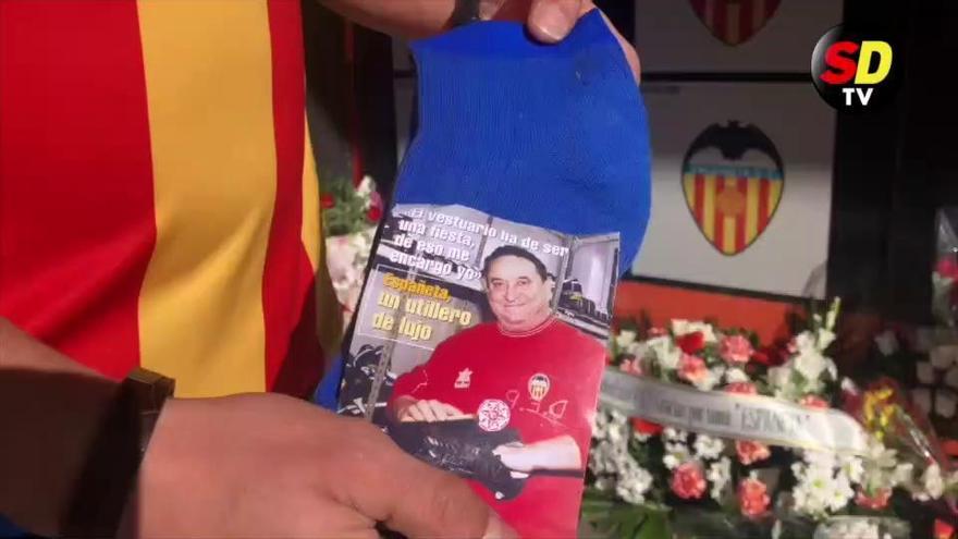 El sentido homenaje de un joven valencianista a Españeta