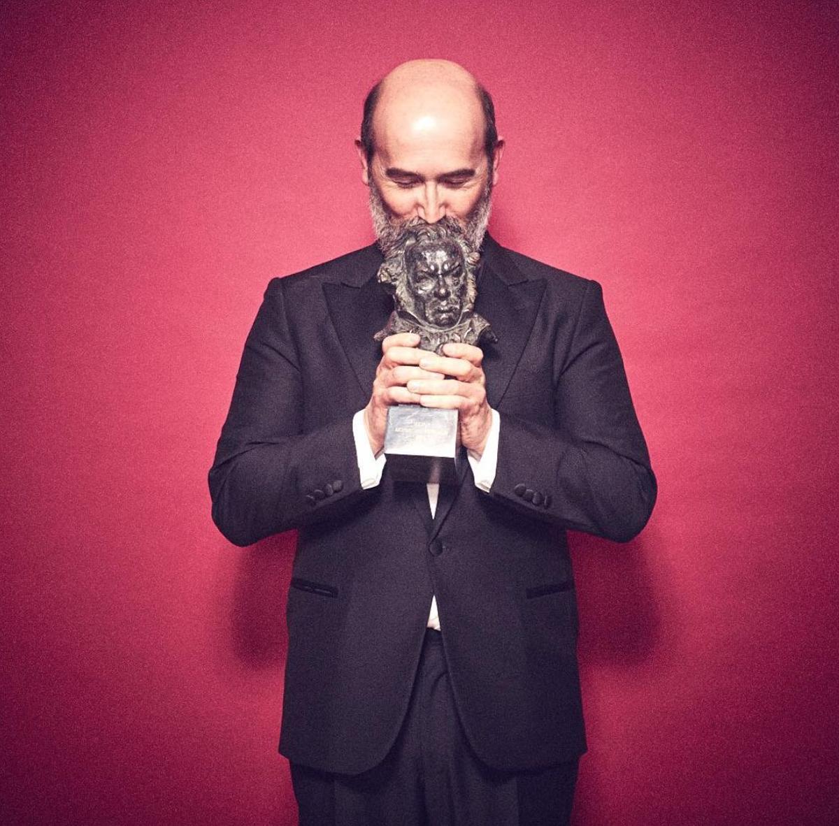 Javier Cámara en el backstage de los Premios Goya 2016