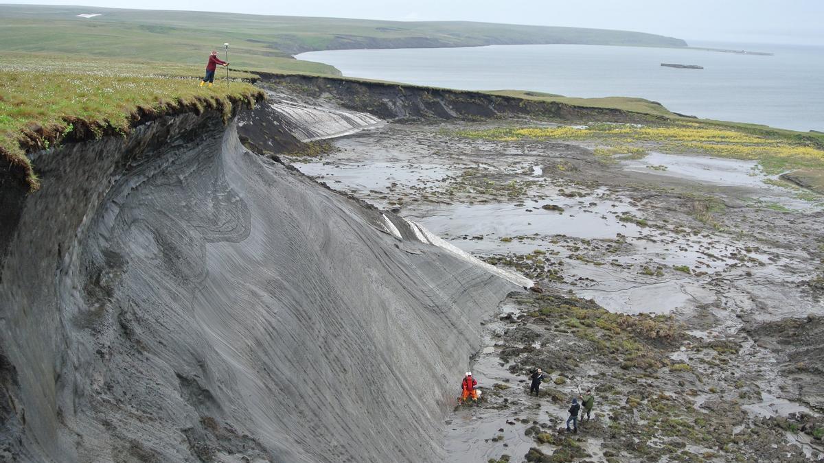 El paisaje de la isla Herschel (Canadá) muestra signos del deshielo del ‘permafrost’.