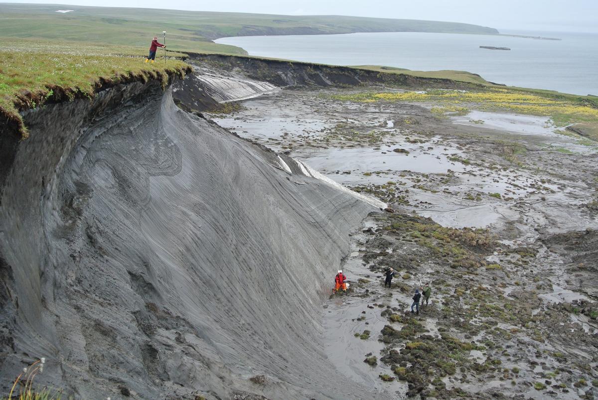 El paisaje de la isla Herschel (Canadá) muestra signos del deshielo del ‘permafrost’.