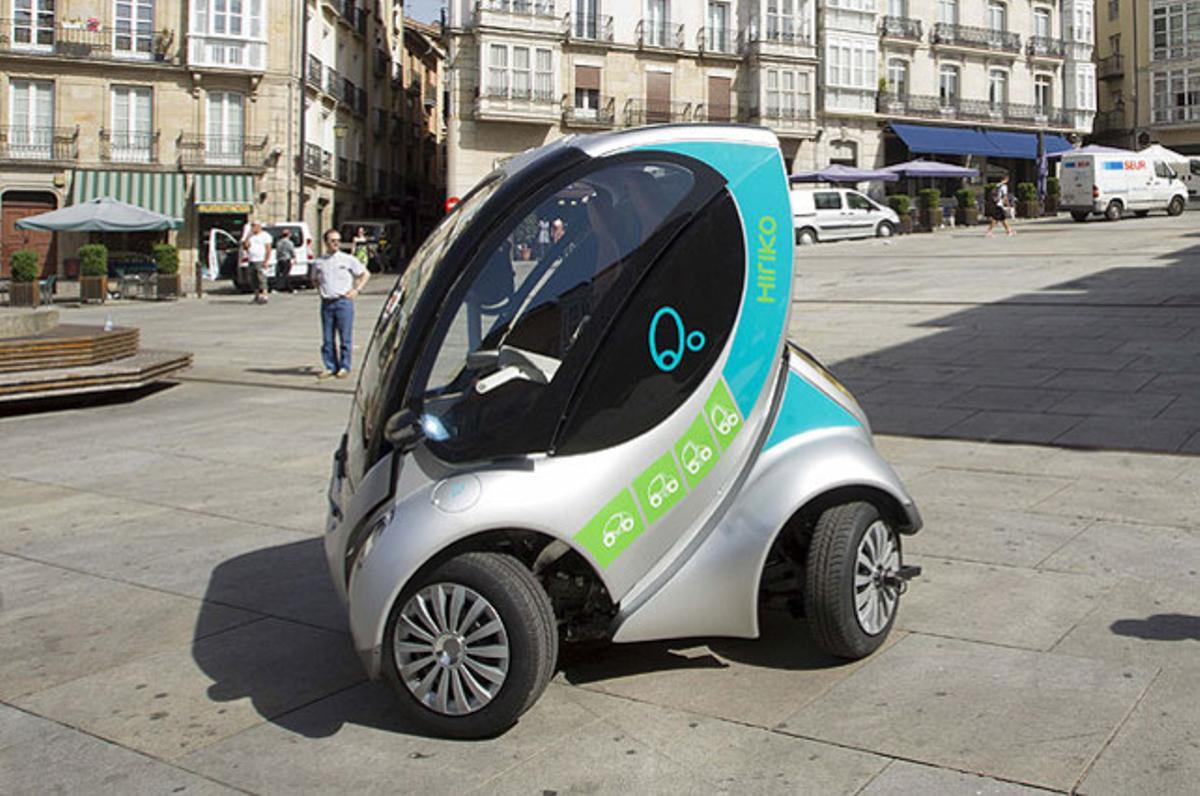 Un prototip del vehicle electrònic urbà, desenvolupat per un consorci d’empreses basques.