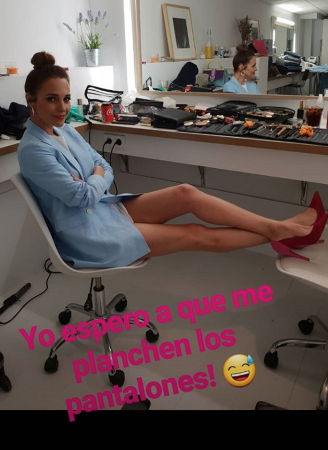 Paula Echevarría sin pantalón en el camerino