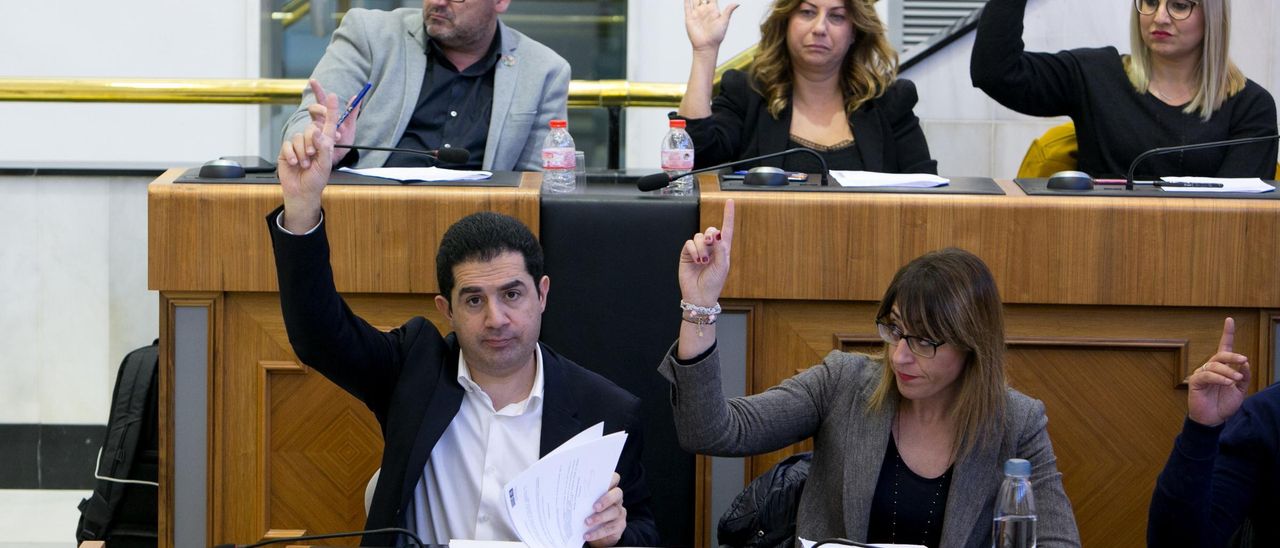 Diputados del Partido Socialista en el pleno donde se aprobaron últimos presupuestos de la institución provincial. Diputados del Partido Socialista en el pleno donde se aprobaron últimos presupuestos de la institución provincial.