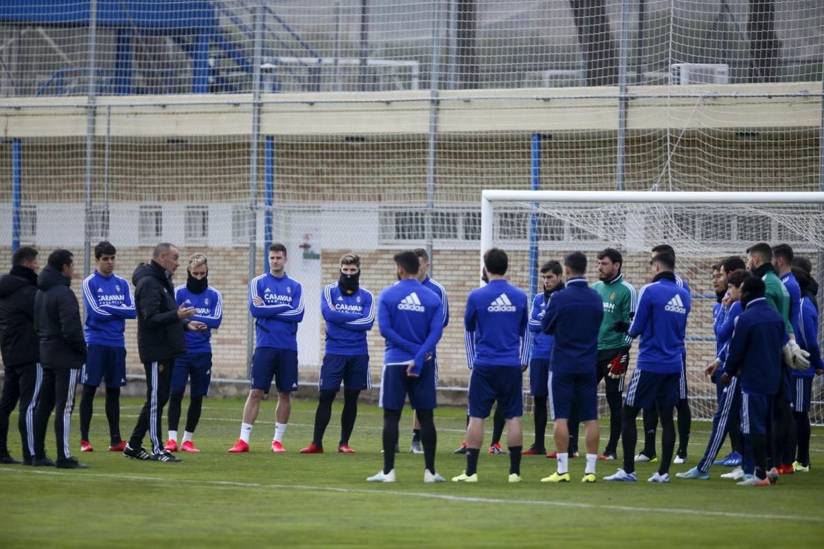 Entrenamiento del Real Zaragoza de hoy 24 de enero