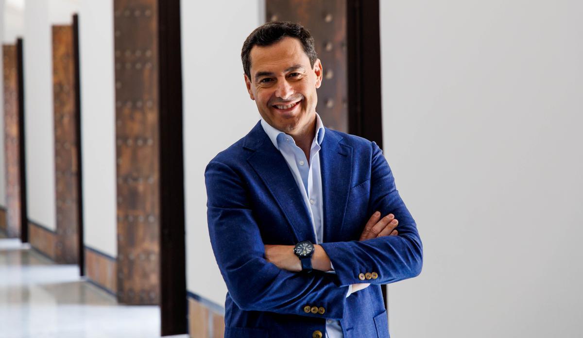 Juanma Moreno, presidente de la Junta de Andalucía. Juanma Moreno, presidente de la Junta de Andalucía.