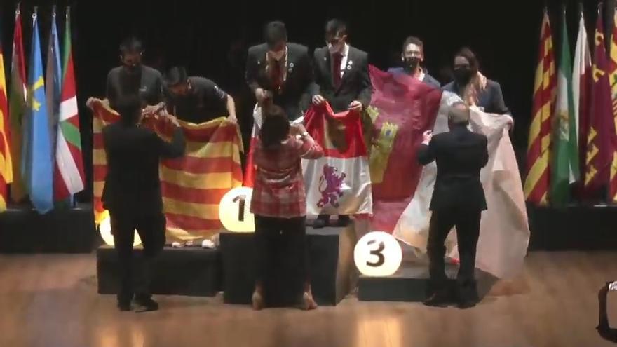 Los zamoranos, con sus medallas de oro en el Spain Skills.