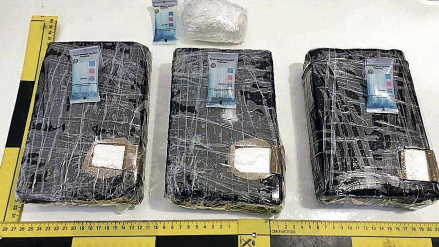 Cocaína incautada en la península a los narcos que enviaban droga a Mallorca.