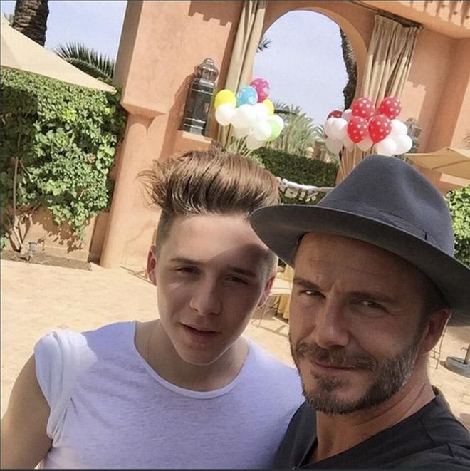 40 cumpleaños de David Beckham: selfie de Brooklyn y David
