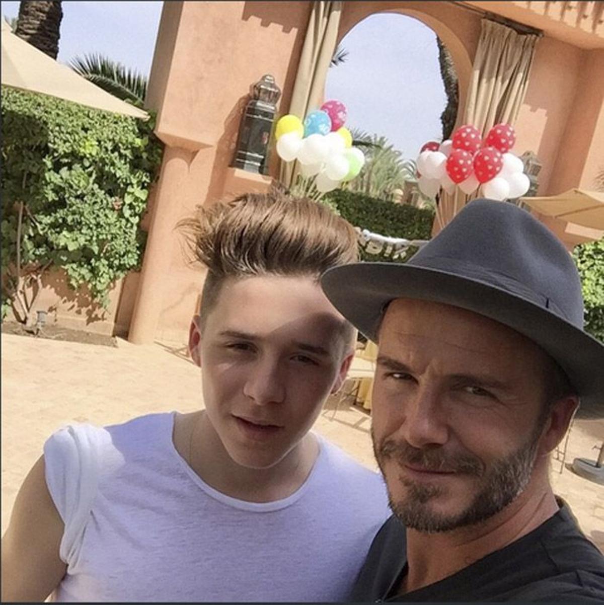 40 cumpleaños de David Beckham: selfie de Brooklyn y David