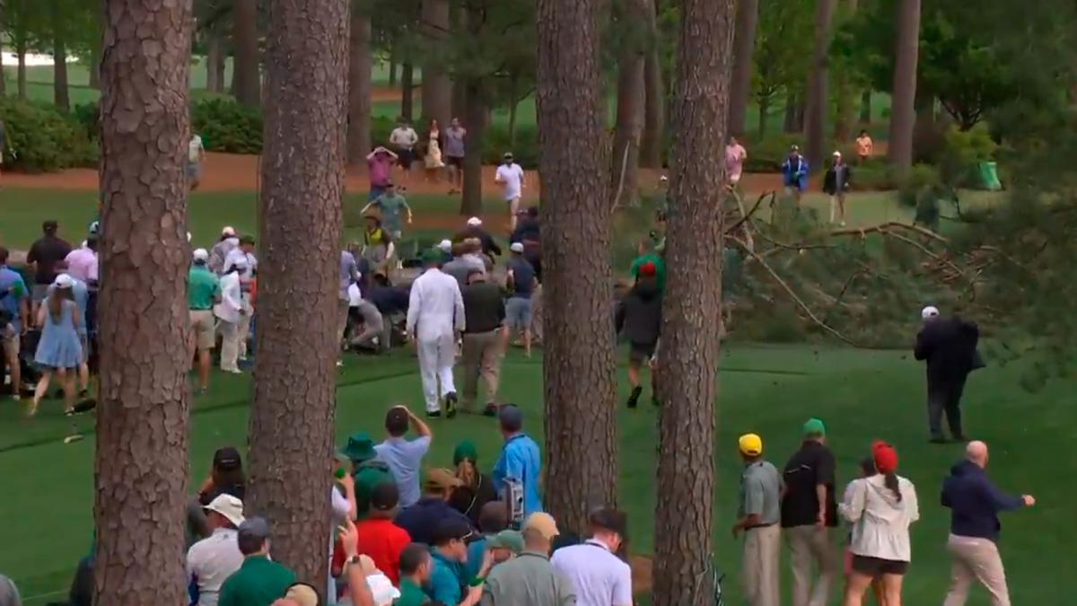 Tremendo susto en el Masters de Augusta: ¡Se cayó un árbol sobre el público!