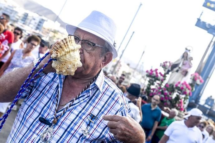 21-07-19 GRAN CANARIA. PUERTO DE ARGUINEGUIN-PUERTO DE MOGAN. MOGAN. Procesión marítima de la Virgen delCarmen desde el Puerto de en Arguineguín hasta el Puerto de Mogán.Fotos: Juan Castro  | 21/07/2019 | Fotógrafo: Juan Carlos Castro