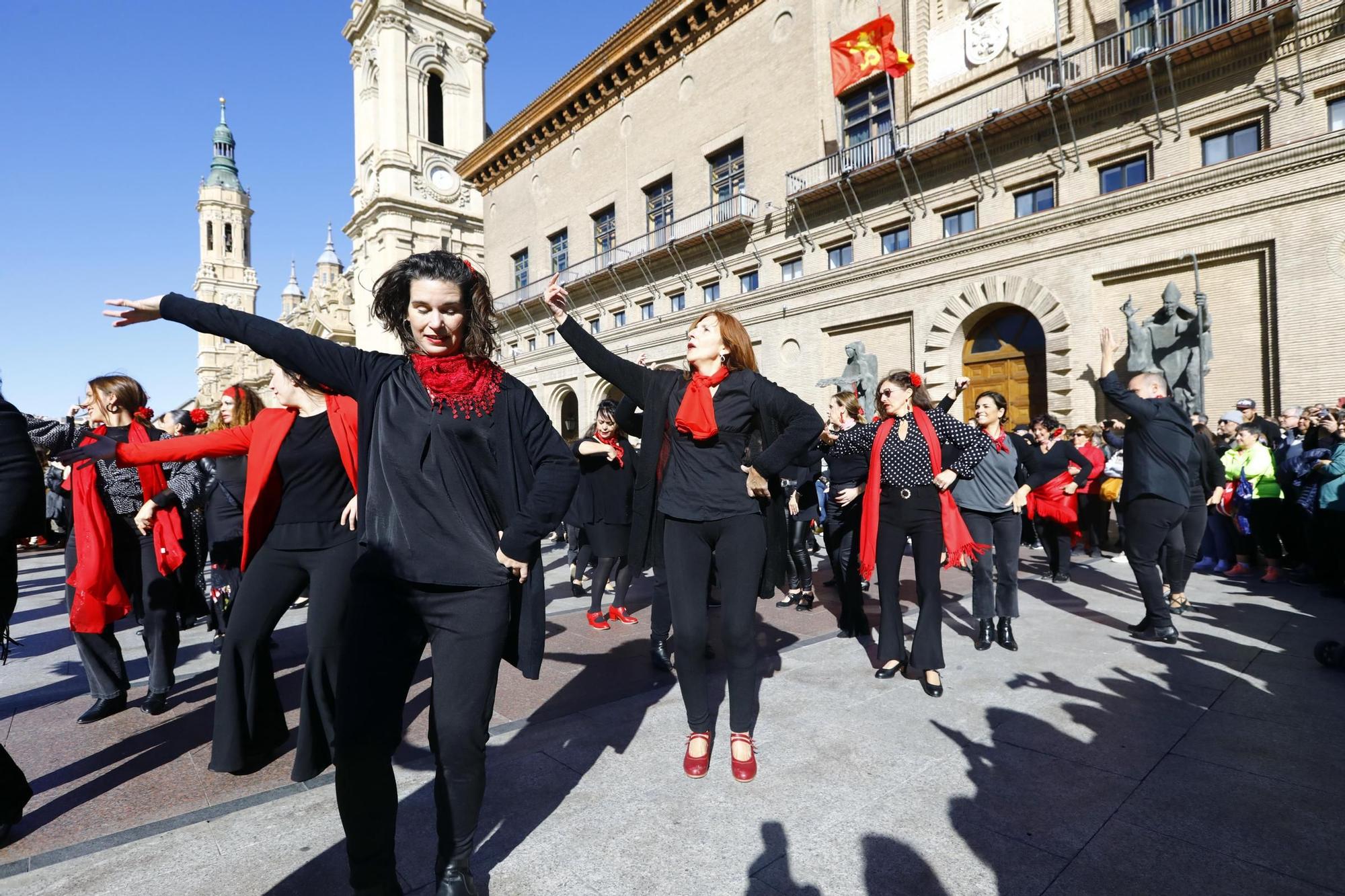 En imágenes | Flashmob jotero en la Plaza del Pilar de Zaragoza