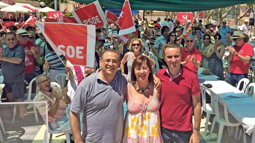 Pons, Armengol y el alcalde de Calvià, Alfonso Rodríguez.