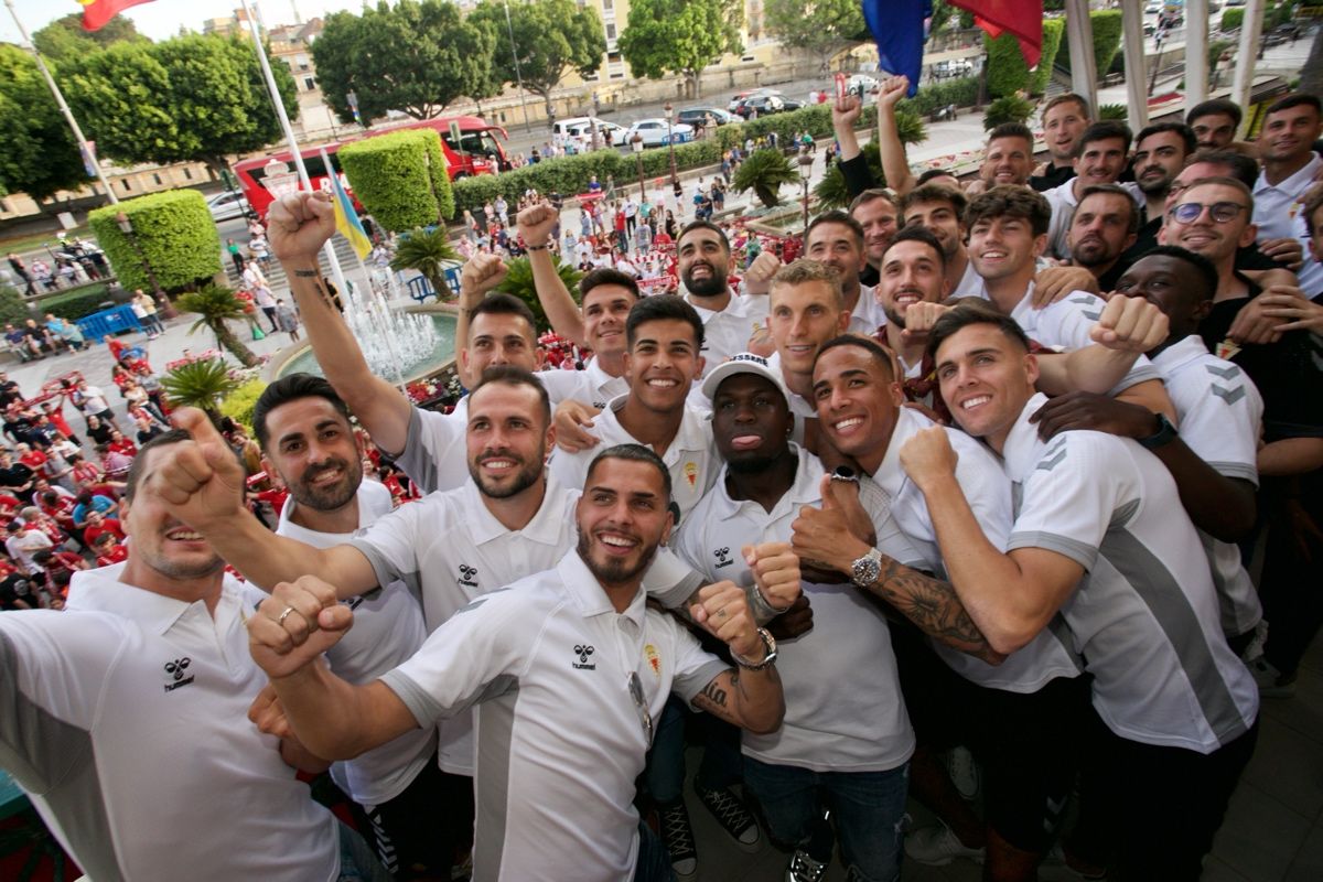 Recepción del Real Murcia en el Ayuntamiento de la ciudad