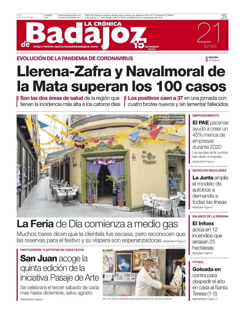 Consulta la portada correspondiente al día 21 de junio del 2021