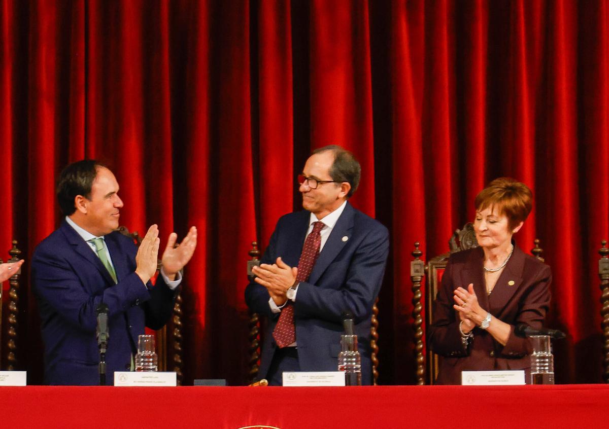 Valencia VLC Acto de investidura del nuevo Rector de la Universitat de València Juan Luis Gandía Cabedo en el Paraninfo de la Universidad