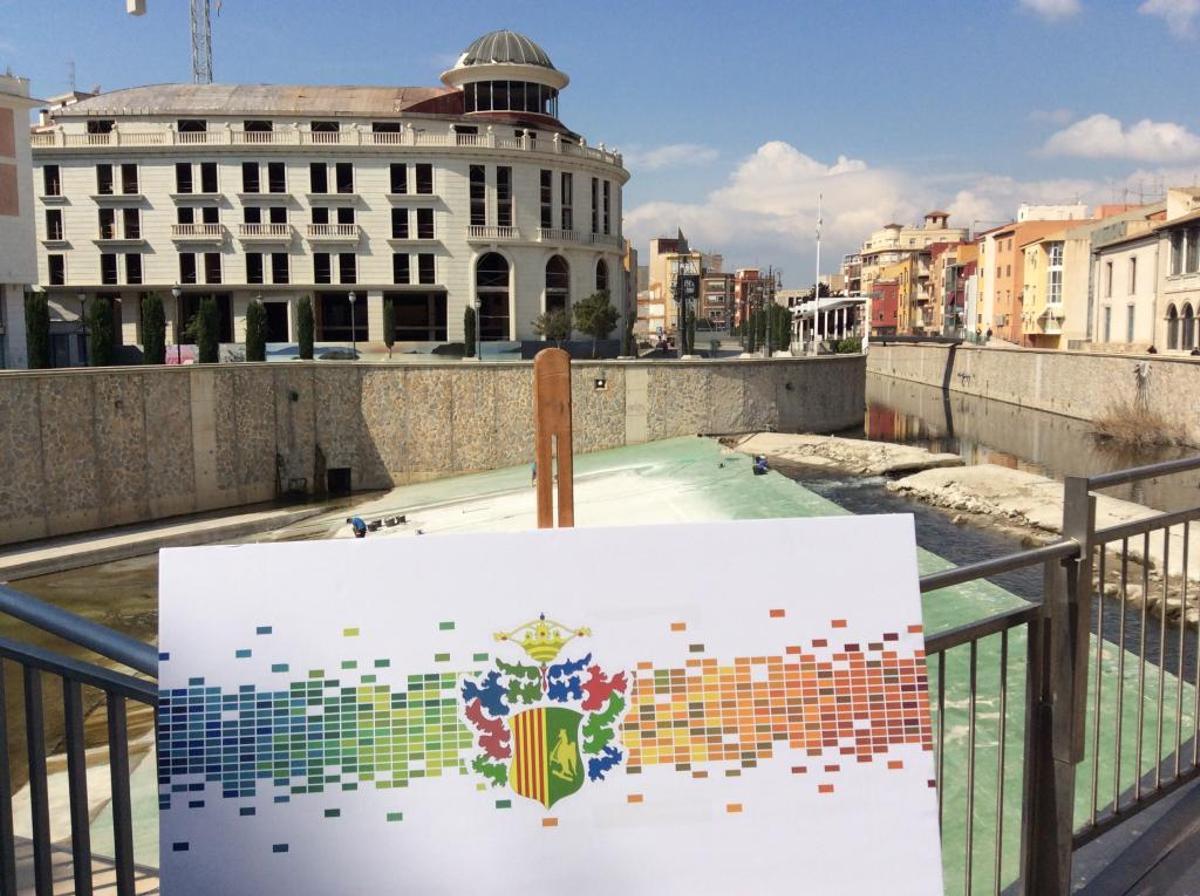 Así será el nuevo escudo sobre el azud del río en Orihuela