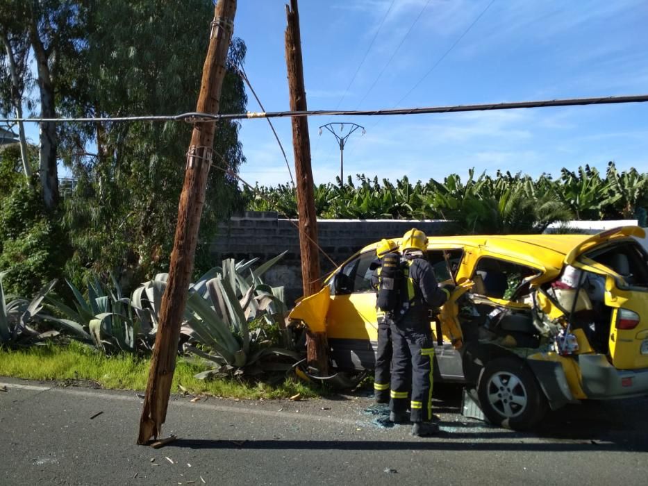 Herido un hombre tras el choque entre un camión de butano y un turismo