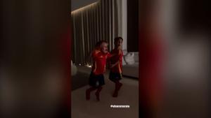 ¡Así se celebran los goles en casa de Morata! Sus hijos, sus mayores fans