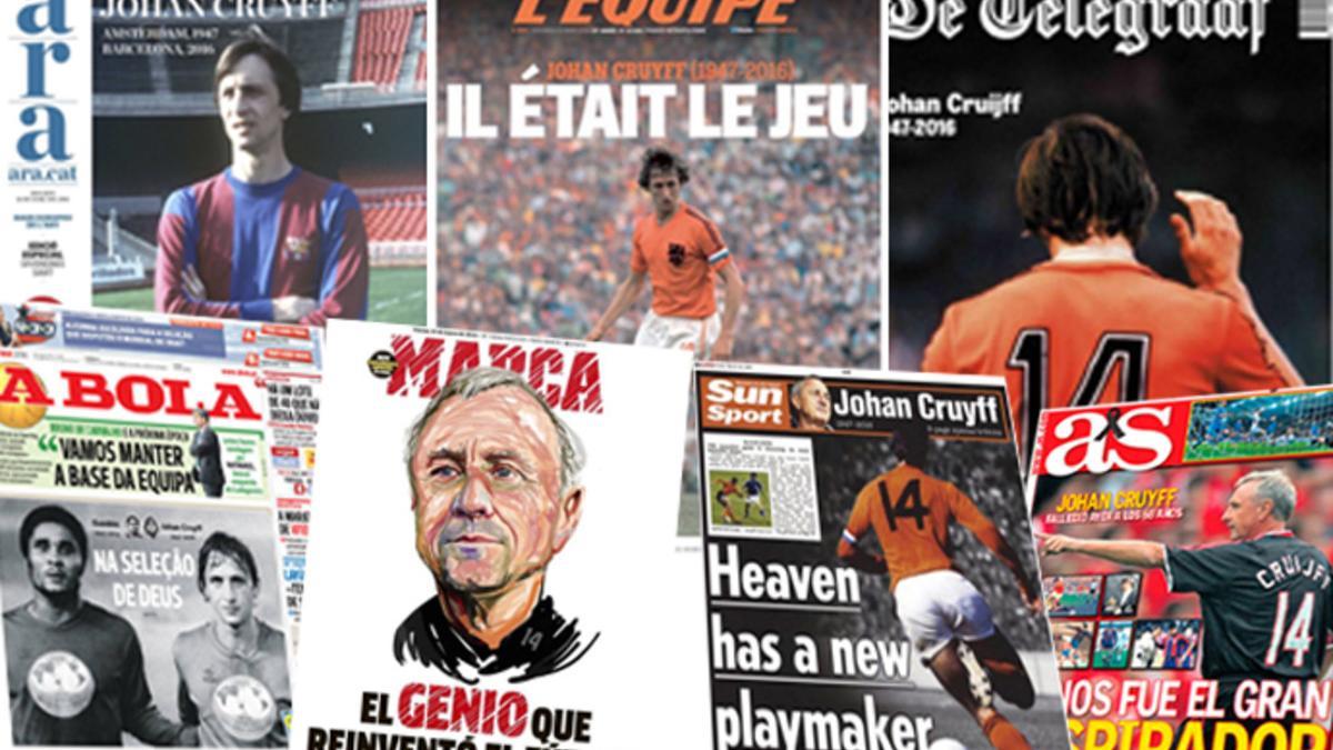 La muerte de Cruyff, protagonista de las portadas