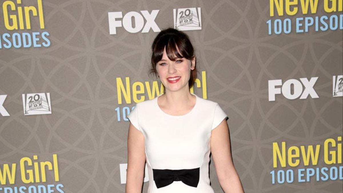 Zooey Deschanel, en la fiesta del capítulo 100 de 'New Girl'.