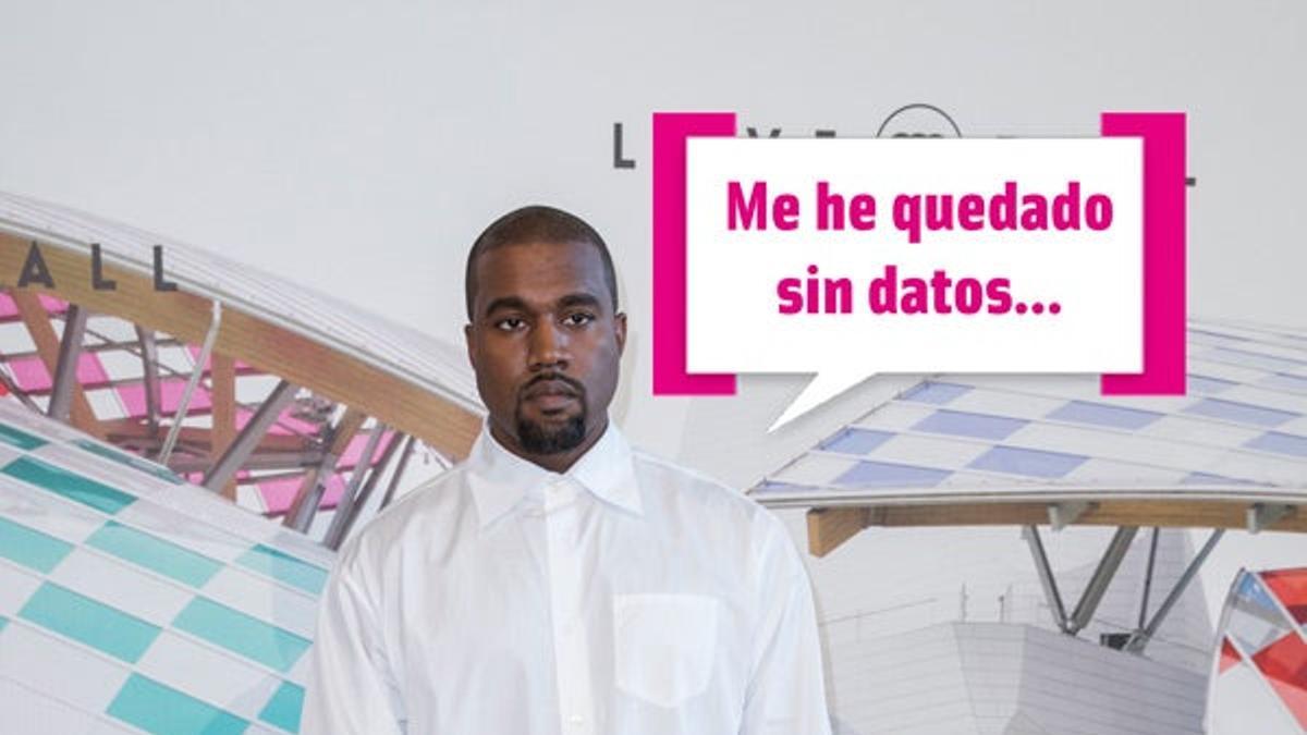Kanye se ha quedado sin datos en el móvil