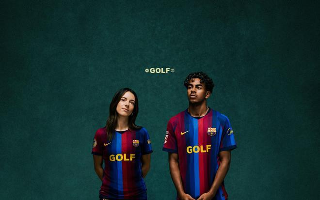 Aitana Bonmatí y Lamine Yamal, con la camiseta de Tyler The Creator.