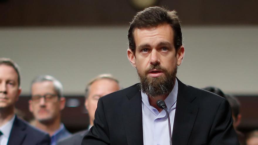 Jack Dorsey, en una comparecencia en el Senado de EEUU.