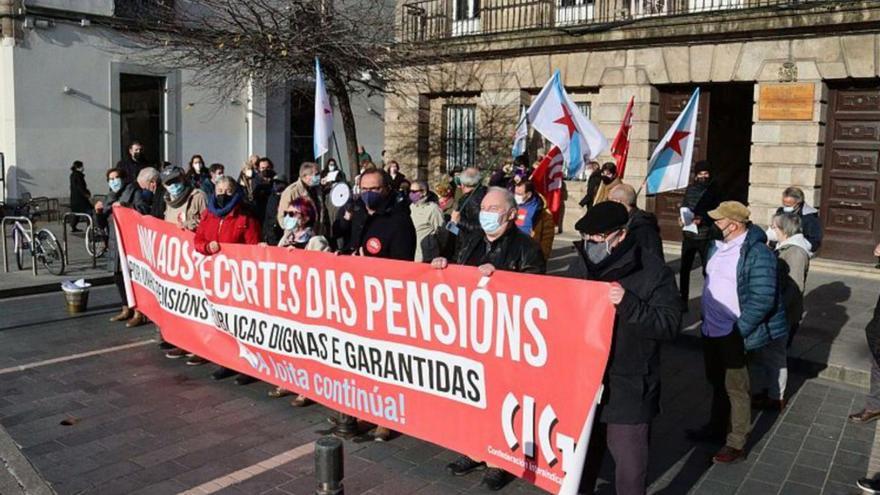 La CIG protesta en A Coruña por las pensiones