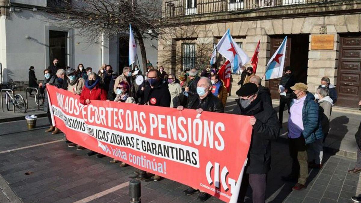 La CIG protesta en A Coruña por las pensiones | L.O.