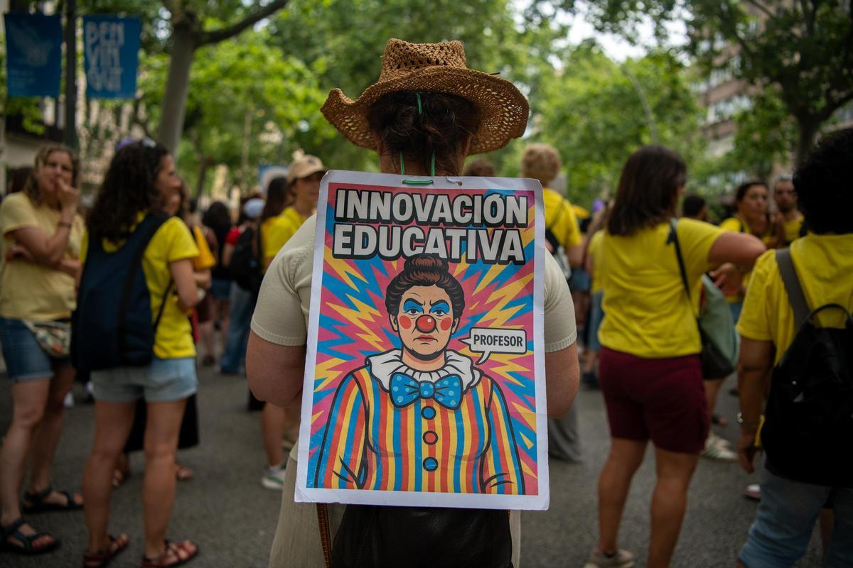 Manifestación de profesores en Barcelona
