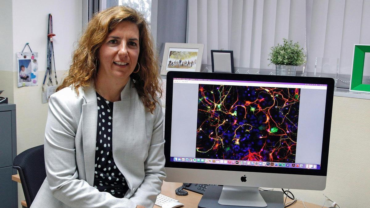 Guillermina López Bendito en su departamento de Neurobiología de Sant Joan