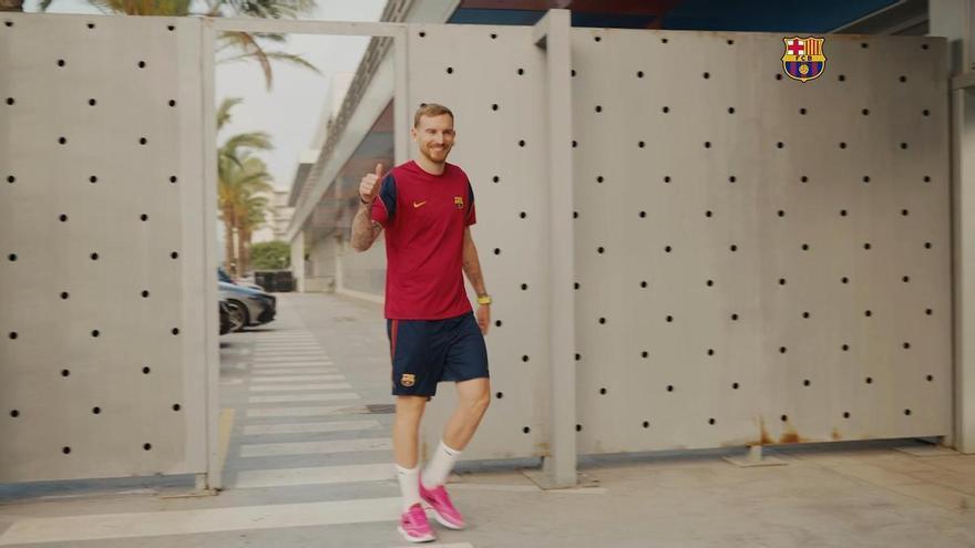 El Barça de fútbol sala continúa su preparación con la Cami de les Pardines