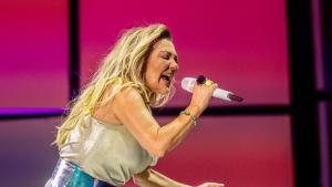La cantante del grupo La Oreja de Van Gogh, Amaia Montero, durante un concierto en el Movistar Arena de Madrid, el pasado 28 de mayo.