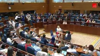 Diputados del PSOE abandonan el pleno de la Asamblea de Madrid tras un enfrentamiento en un debate sobre ETA