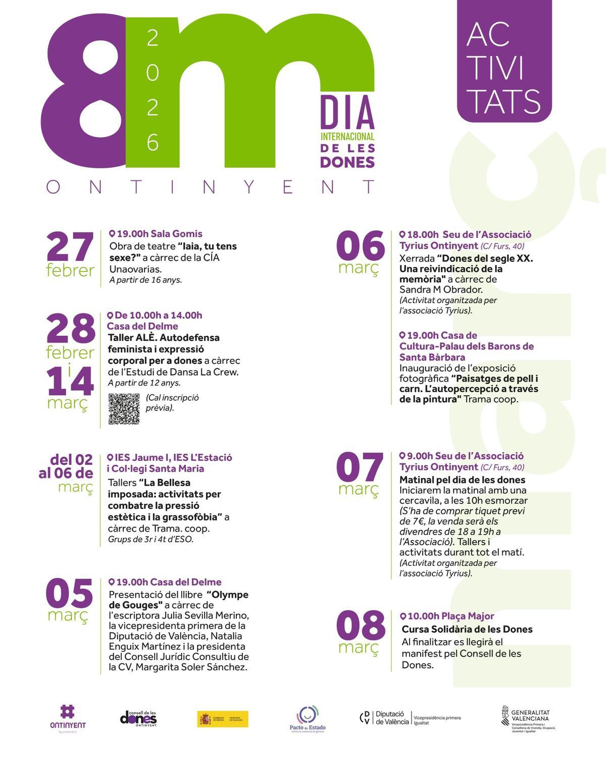 Programación del 8M en Ontinyent.