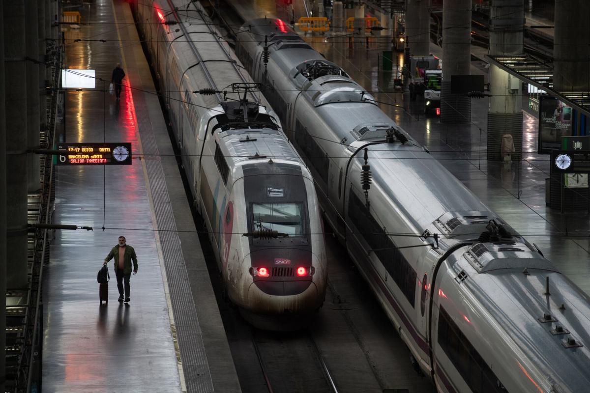Trenes estacionados en la estación Madrid-Puerta de Atocha-Almudena Grandes.