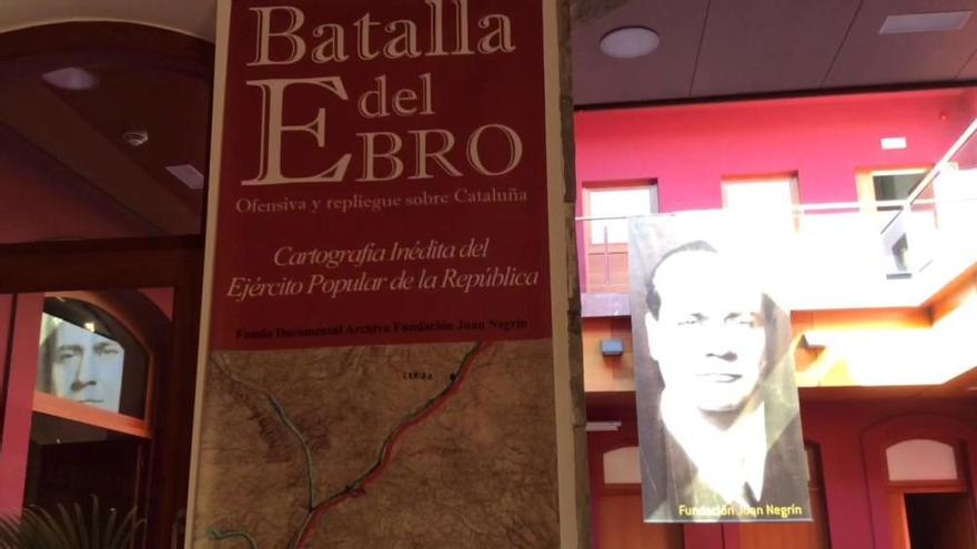 Exposición de cartografía la Batalla del Ebro en la Fundación Juan Negrín