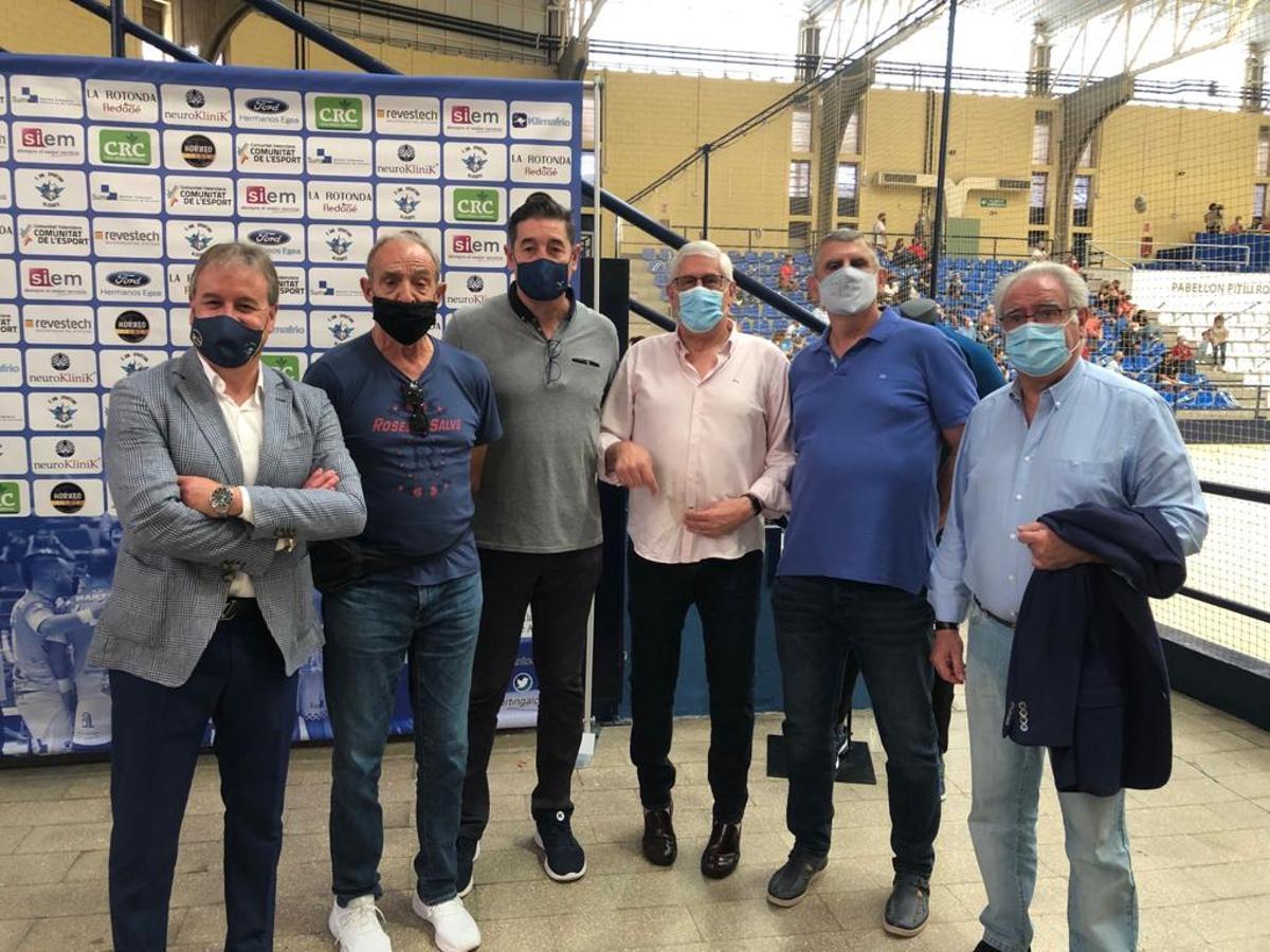 Ñago, Perramón, Alemany, Poli, Melo y Santos Labaca