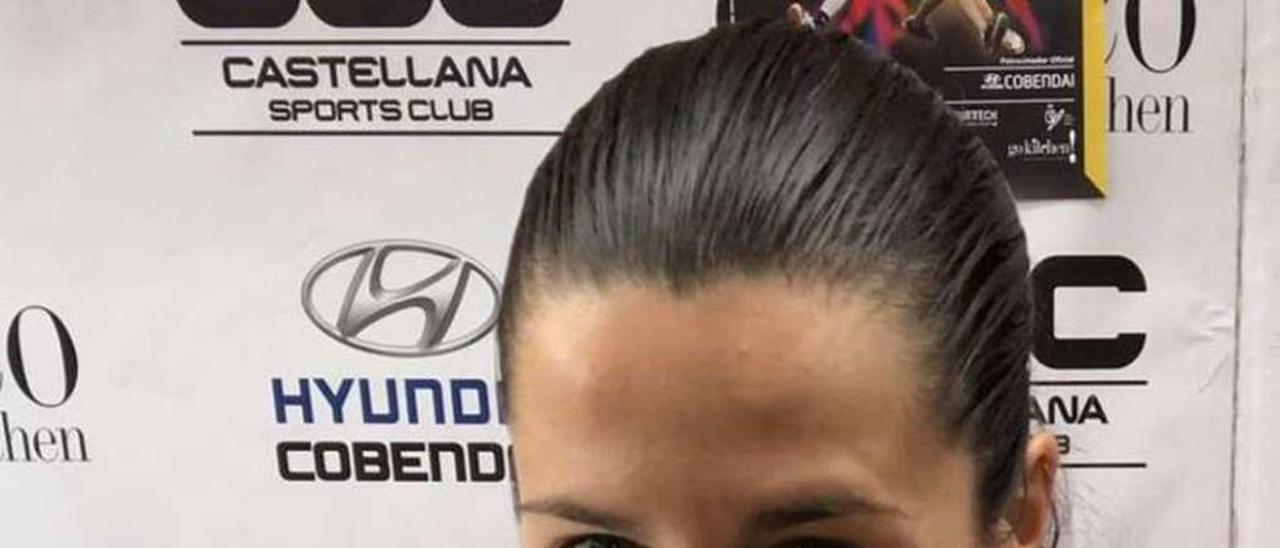 Xisela Aranda, tras ganar el título de España.
